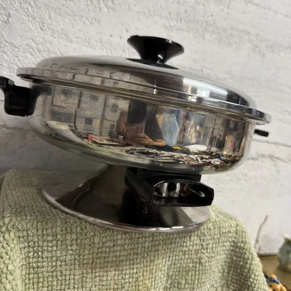 Vintage Gracious Lady Model 88 Electric Skillet Table Chef Lid Recipe Book MCM